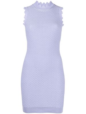Victoria Beckham high-neck crochet dress - Purple