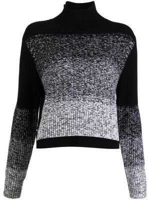 Victoria Beckham high-neck knitted wool jumper - Black