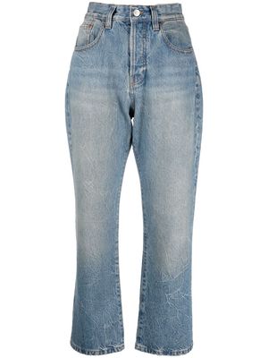 Victoria Beckham high-rise washed cropped jeans - Blue