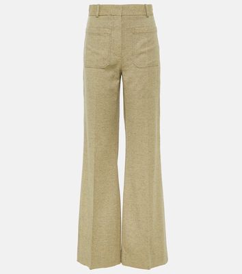 Victoria Beckham High-rise wool-blend flared pants