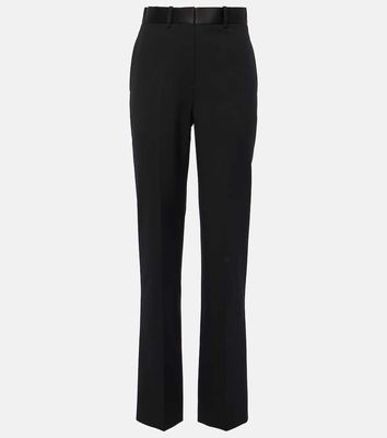 Victoria Beckham High-rise wool-blend straight pants