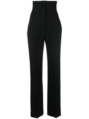 Victoria Beckham high-waisted slim-cut trousers - Black