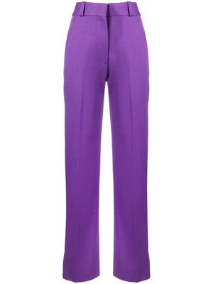 Victoria Beckham high-waisted straight-leg trousers - Purple