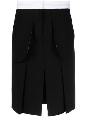 Victoria Beckham inside-out tailored skirt - Black