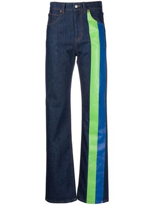 Victoria Beckham Julia stripe-detail straight-leg jeans - Blue