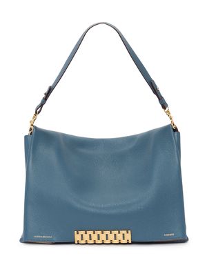 Victoria Beckham Jumbo-chain leather pouch - Blue