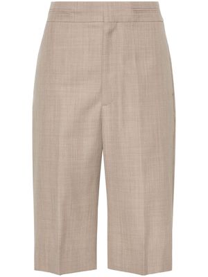 Victoria Beckham knee-length tailored wool shorts - Brown