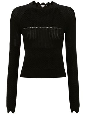 Victoria Beckham long-sleeve knitted jumper - BLACK