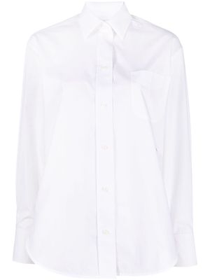 Victoria Beckham long sleeve poplin shirt - White