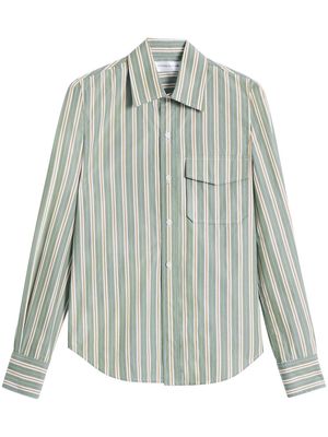 Victoria Beckham long-sleeve striped shirt - Green