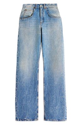 Victoria Beckham Mia Crackled Structured Jeans in Miami Wash