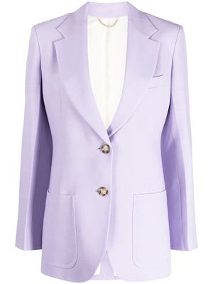 Victoria Beckham notched-lapels single-breasted blazer - Purple