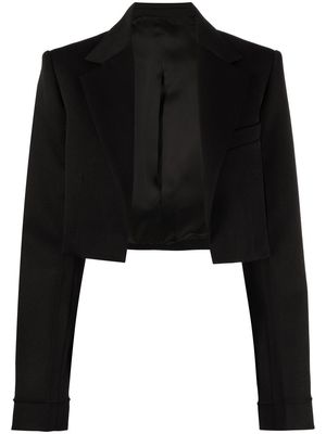 Victoria Beckham open-front cropped blazer - Black