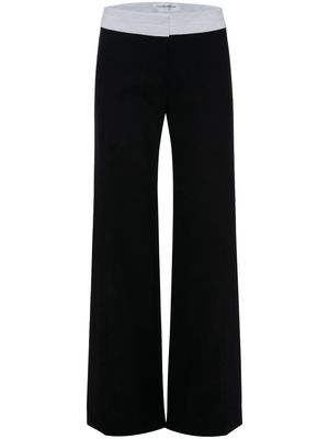 Victoria Beckham panel-detail textured trousers - Black