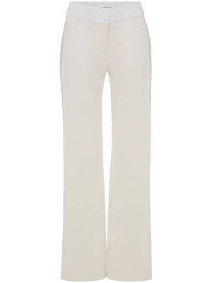 Victoria Beckham panel-detail textured trousers - White