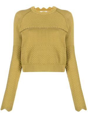 Victoria Beckham panelled knitted jumper - Yellow