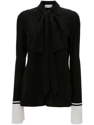 Victoria Beckham pleat-detail silk blouse - Black