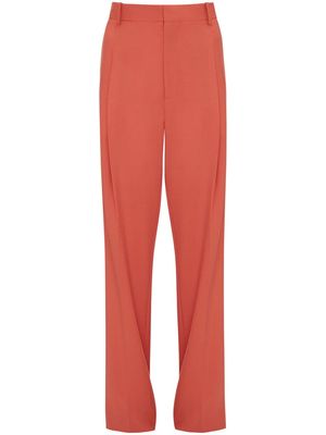 Victoria Beckham pleat-detail wide-leg trousers - Orange