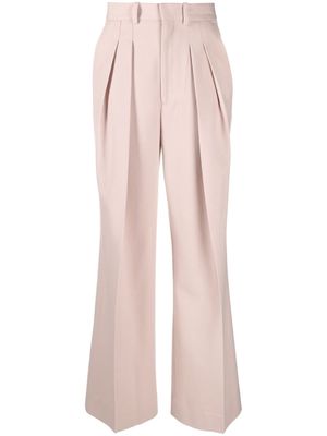 Victoria Beckham pleated wide-leg trousers - Pink