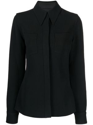 Victoria Beckham pointed-collar fitted shirt - Black
