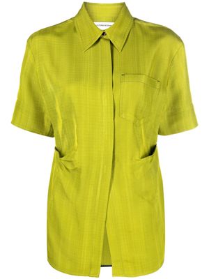 Victoria Beckham pointed-collar fitted shirt - Green