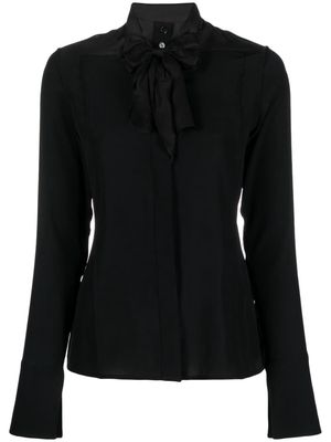 Victoria Beckham pussy-bow silk blouse - Black