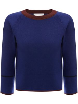 Victoria Beckham raglan-sleeve knitted jumper - White