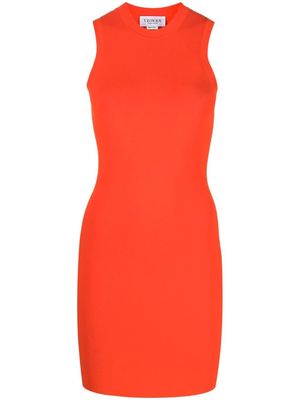 Victoria Beckham rib knitted short dress - Orange
