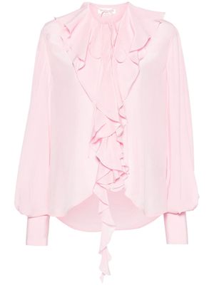Victoria Beckham Romantic silk shirt - Pink