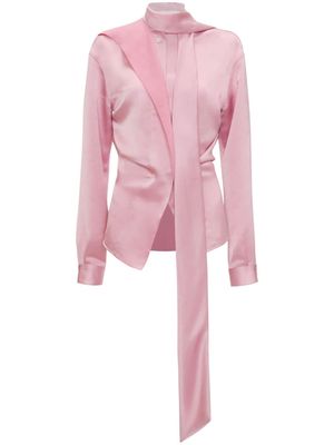 Victoria Beckham scarf-detail long-sleeved blouse - Pink