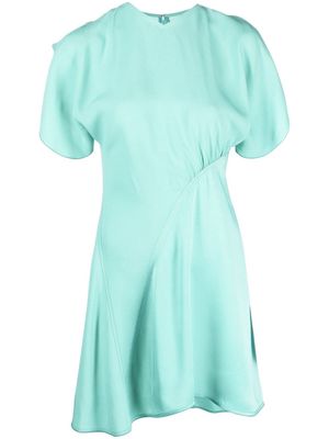 Victoria Beckham short-sleeve asymmetric-hem dress - Green