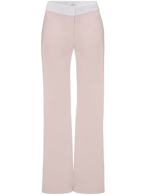 Victoria Beckham side-panel detail flared trousers - Pink
