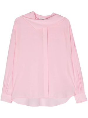 Victoria Beckham silk hooded blouse - Pink