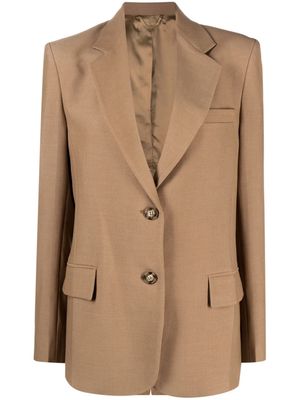 Victoria Beckham single-breasted notched-lapels blazer - Brown