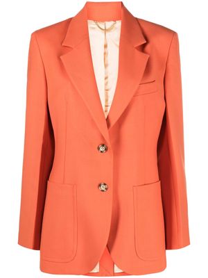 Victoria Beckham single-breasted twill blazer - Orange