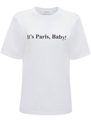 Victoria Beckham slogan-print cotton T-shirt - White