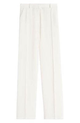 Victoria Beckham Straight Leg Cady Pants in Off White