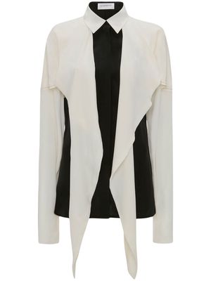 Victoria Beckham straight-point collar silk blouse - Neutrals