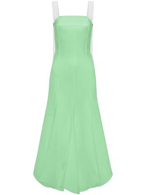 Victoria Beckham Strappy organic-cotton midi dress - Green