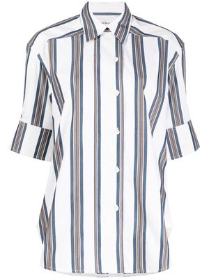 Victoria Beckham striped cotton shirt - White