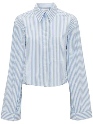 Victoria Beckham striped cropped shirt - Blue