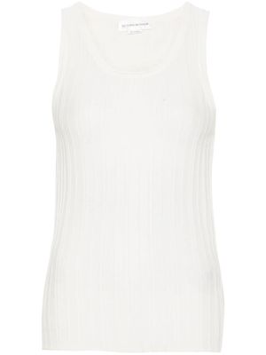 Victoria Beckham striped fine-knit tank top - White