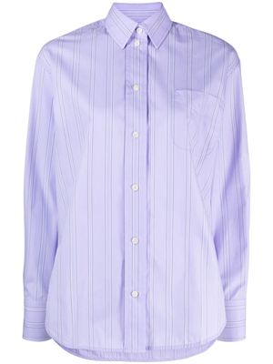 Victoria Beckham striped long-sleeve shirt - Purple