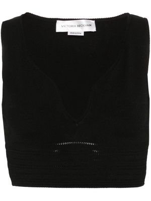 Victoria Beckham sweetheart-neck cropped top - Black