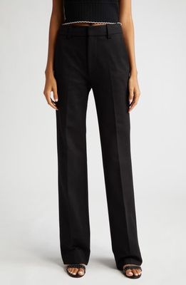 Victoria Beckham Tailored Straight Leg Trousers in Black