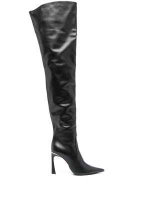 Victoria Beckham thigh-high pointed-toe boots - Black