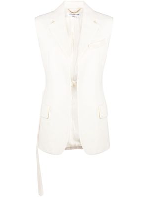 Victoria Beckham two-tone sleeveless jacket - Neutrals