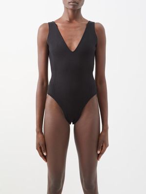Victoria Beckham - Vb Body V-neck Jersey Bodysuit - Womens - Black