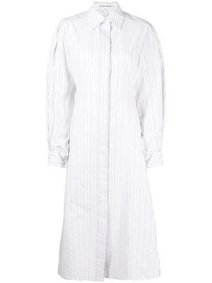 Victoria Beckham vertical-stripe shirt dress - White