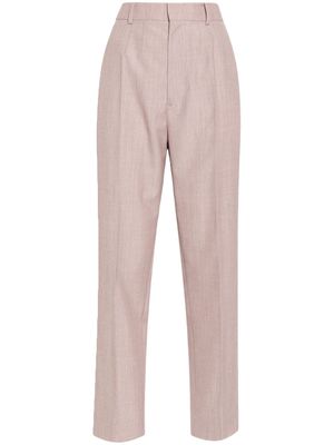Victoria Beckham virgin wool straight-leg trousers - Pink